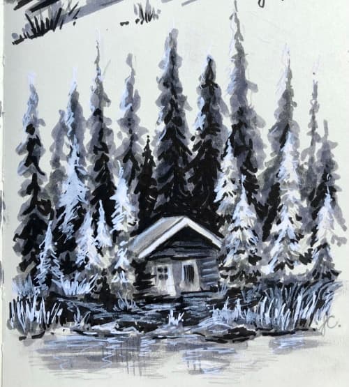 Art Print - Forest Cabin