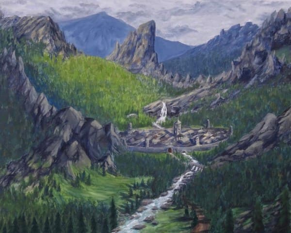 Ebon Village Mixed Media