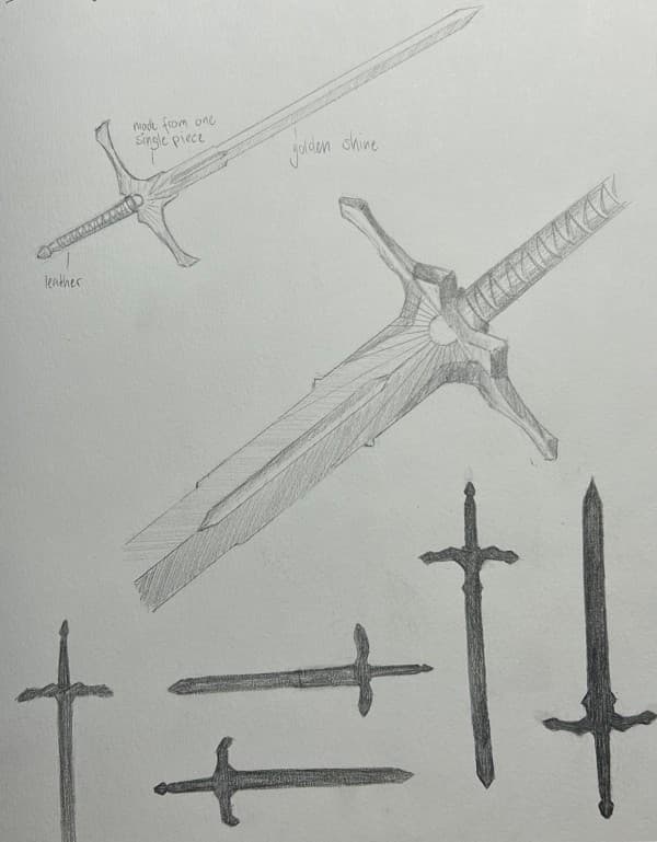 The golden Sword Concept Art